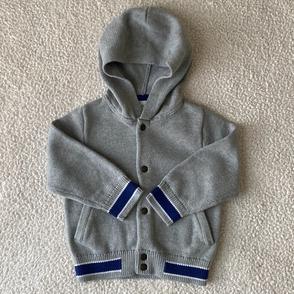 GAP Baby Hooded Snap Button Knitted Sweater